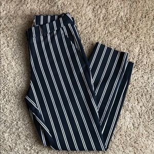 H&M navy blue pinstripe business slacks
